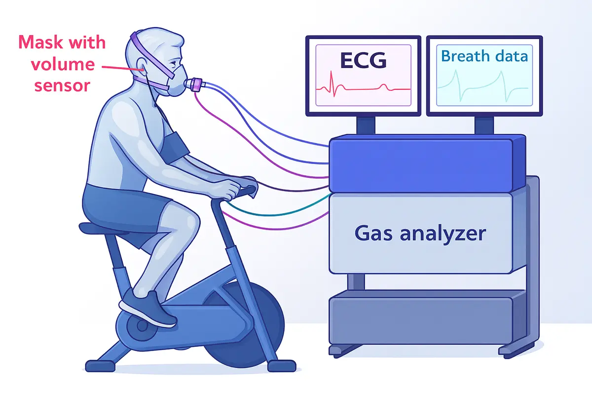 CPET-Test mit herkömmlichem Gasanalysator