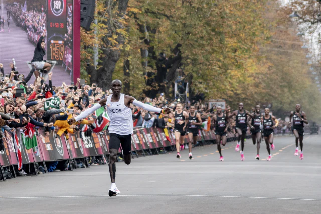 Kipchoge beim Zieleinlauf